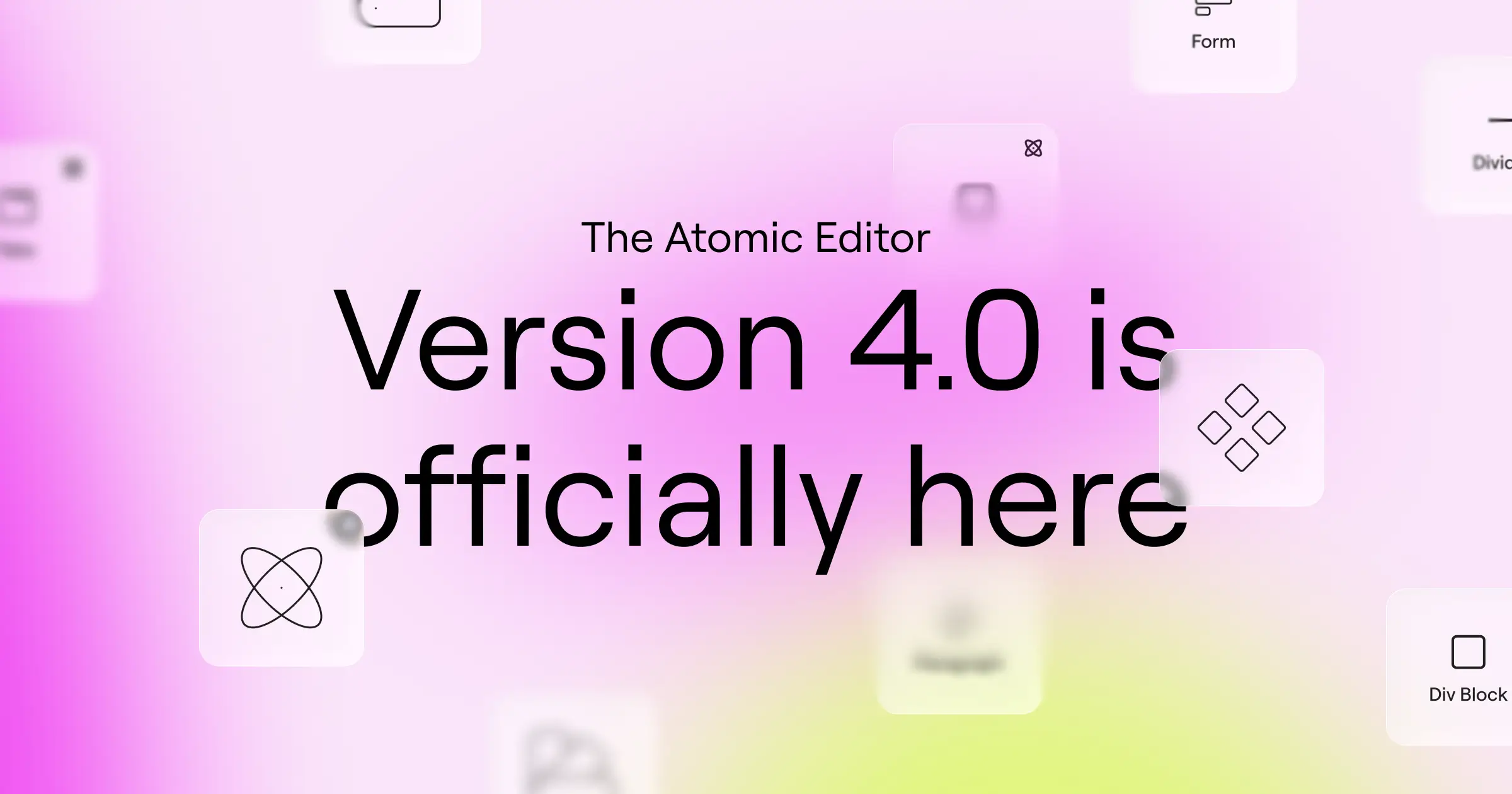 Elementor 4.0 版本正式发布:用于构建可扩展网站的全新 Atomic 基础